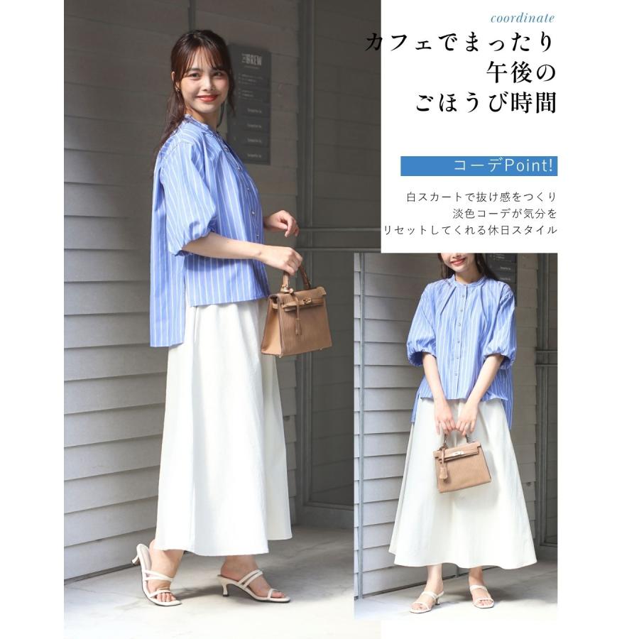 Ehre style（エーレスタイル） トップス シャツ ストライプ バルーン袖