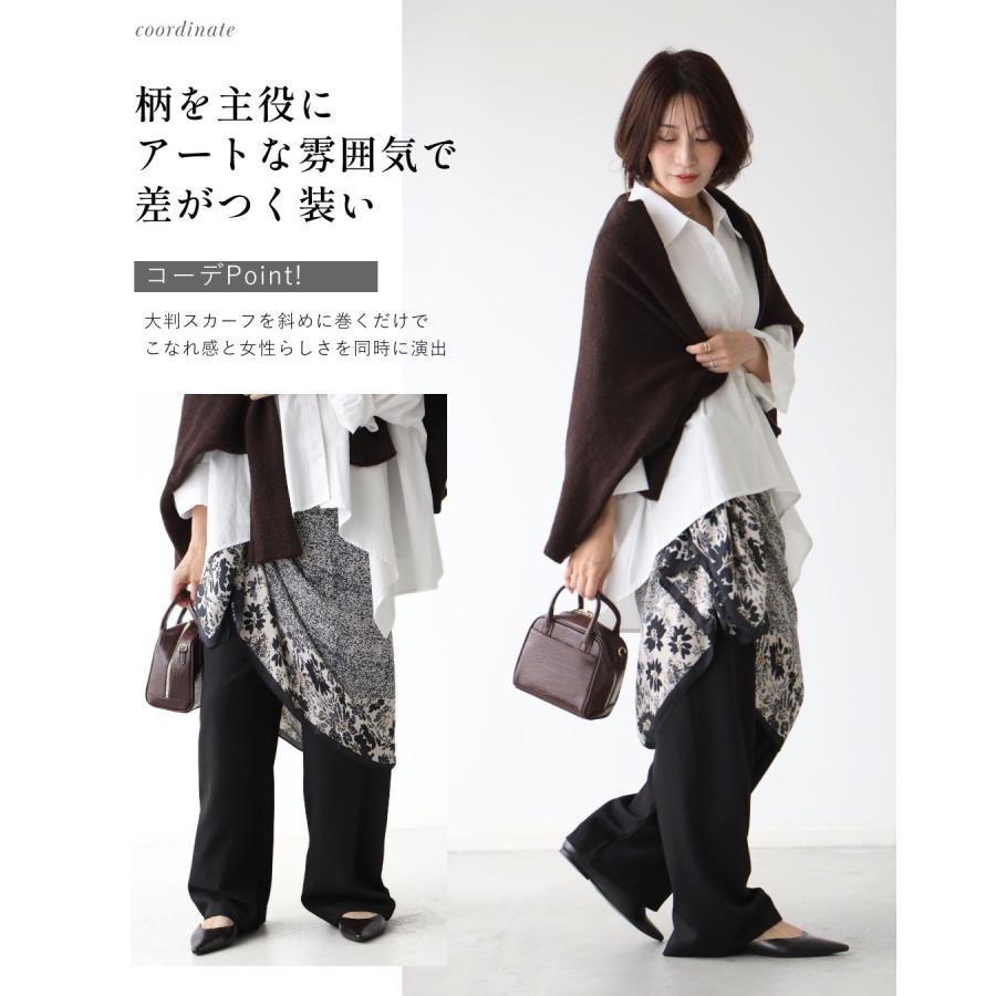 Ehre style（エーレスタイル） 花柄大判スカーフ スカーフ 花柄 大きい