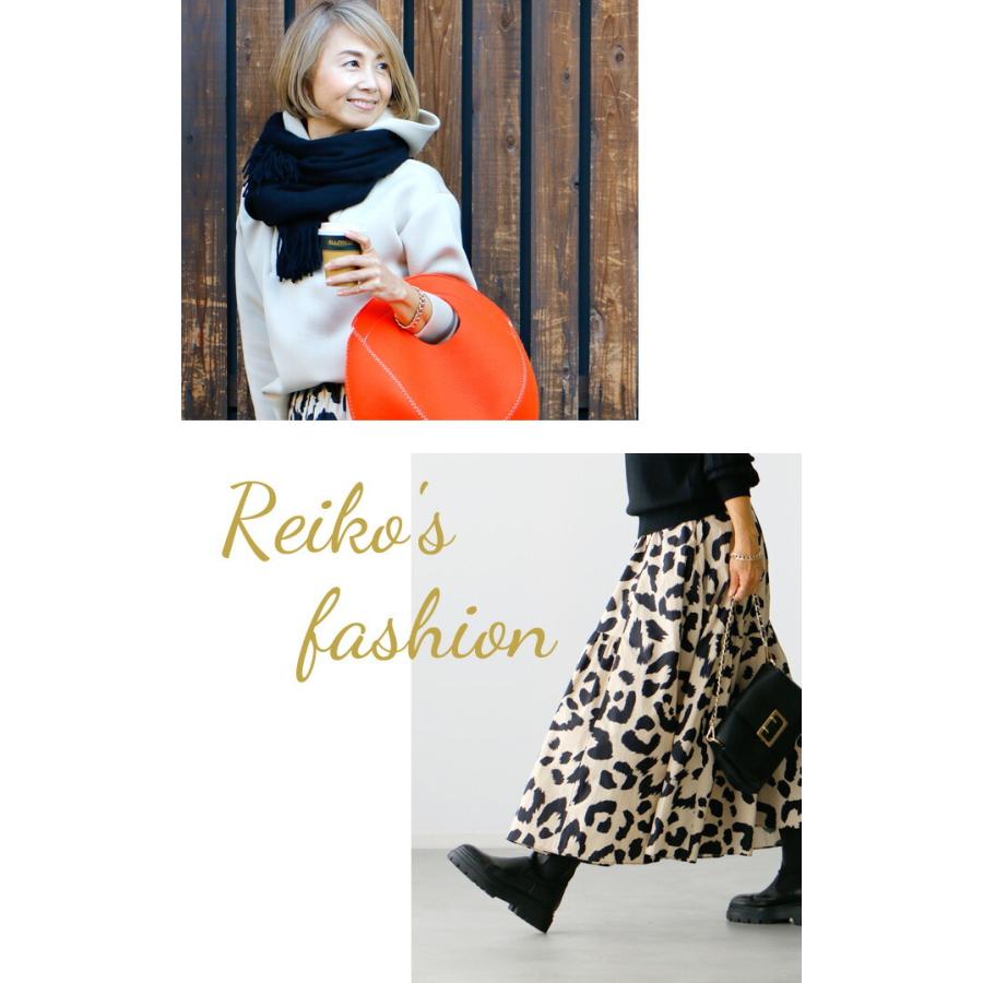 トップス パーカーフード きれいめパーカー ボンディング  ドロップショルダー  レオパード  スカート ティアードスカート ロング丈 総柄 | Ehre style | 10