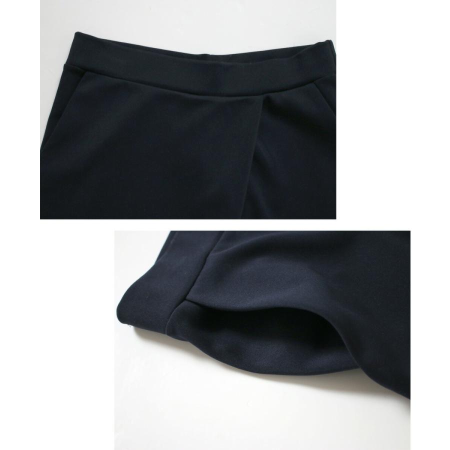 チュニック トップス シャツ 長袖 白 ブラック 黒 ホワイト  Aライン ノーカラー ノーアイロン パンツ 仕事 お仕事 超ストレッチ 動ける | Ehre style | 14