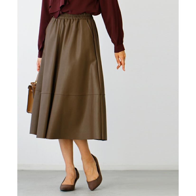 ボウタイ ブラウス ボータイ 仕事服 学校行事 きれいめ お仕事 オフィス スマート レザースカート エコレザー フェイクレザー スカート フェイクレザー | Ehre style | 08