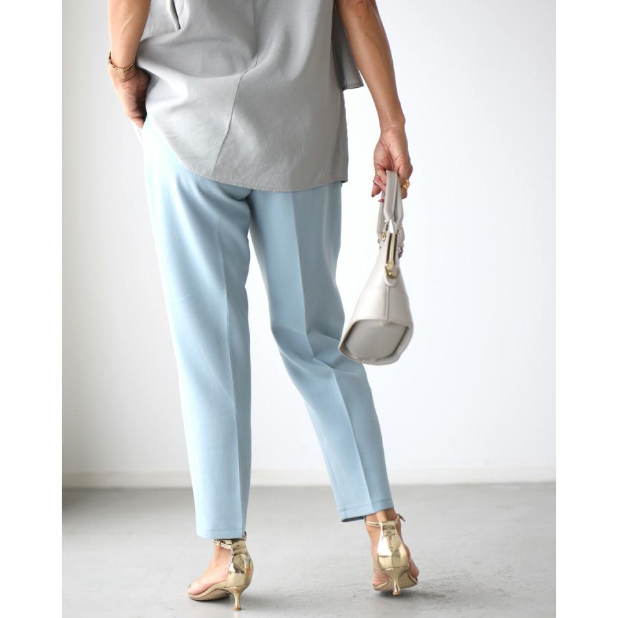 Reiko×Ehrestyle コラボ ブラウス パンツ レイヤードブラウス set 2点 ホワイト ライトグレー ブラック アースブルー アイボリー チャコールグレー | Ehre style | 19