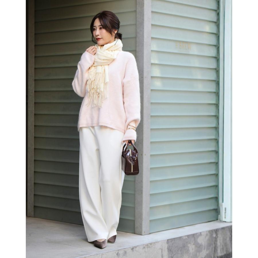トップス ニット セーター レディース ふわふわ 4色 ドロップショルダー ゆったり カジュアル パンツ レディース ワイドパンツ | Ehre style | 12