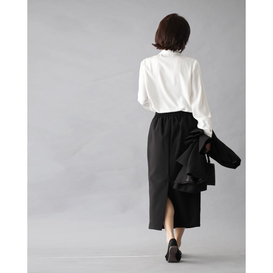 ブラウス ボウタイ きれいめ フォーマル 5色 S M L XL ボウタイブラウス オフィス フリル セレモニースーツ | Ehre style | 16