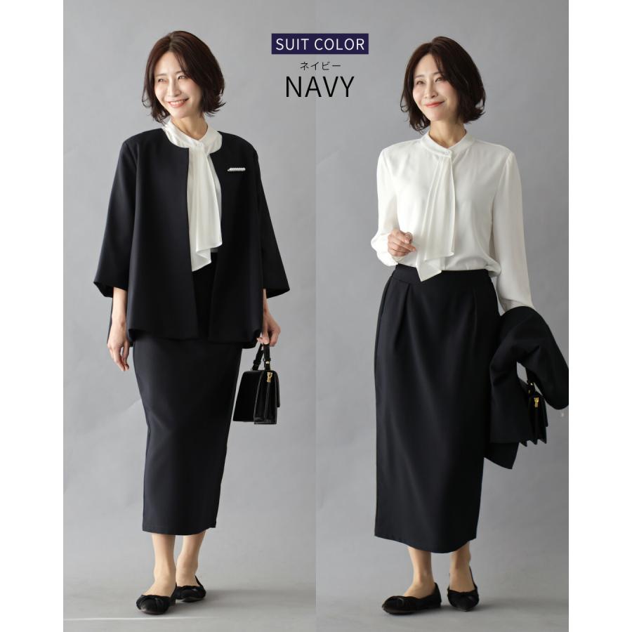 ブラウス ボウタイ きれいめ フォーマル 5色 S M L XL ボウタイブラウス オフィス フリル セレモニースーツ | Ehre style | 06