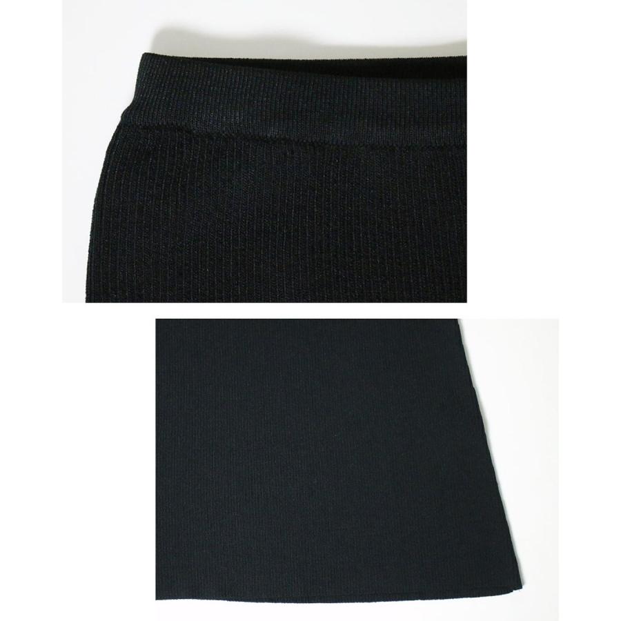 センターラインニット ニットスカート セット 2点セット モカ ブラック トップス タイトスカート タイト きれいめ バイカラー | Ehre style | 17