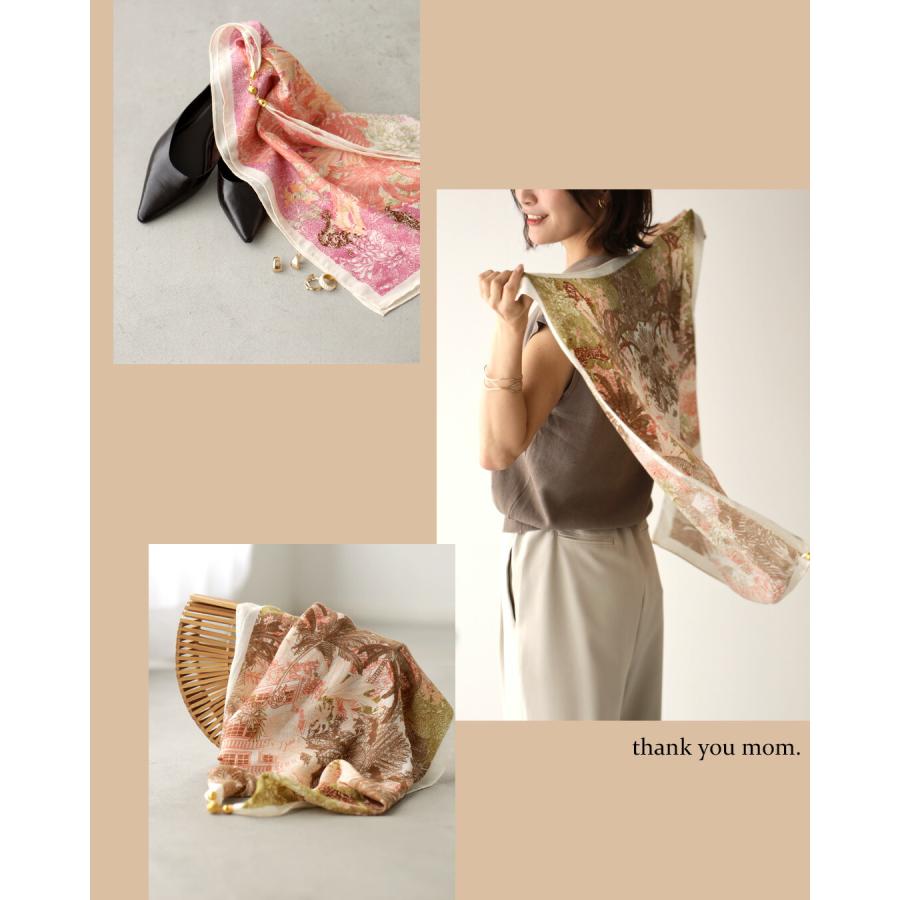 母の日ギフト 母の日プレゼント 贈り物 プレゼント 母の日  ストール 柄 花束 ギフトセット 花 ラッピング付き 大判サイズ | Ehre style | 05