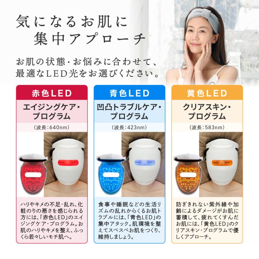 LED美顔器【LED Salon Mask】 マスクタイプでお家でながらケア エステ 光美容器 LED エイジングケア コラーゲンマシン 美肌 ニキビ｜stylegate-cavi｜06