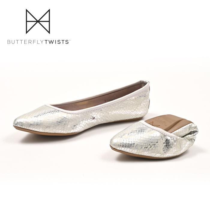 バタフライツイスト Janey Slvsnake 携帯シューズ 折りたたみ 靴 Butterflytwist バレエシューズ フラットシューズ 円高還元