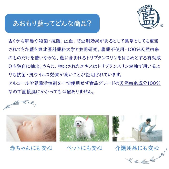 日本製 あおもり藍 【スプレー240ml×5本】 消臭・抗菌 柑橘系 AOMORI BLUE あおもり 藍 エキス配合 中性　あおもり藍 産業協同組合 青森藍 マスク まん延防止_3