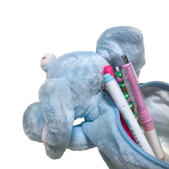 nici（ニキ） ペンケース ブルーエレファント 筆箱 フィギュアポーチ