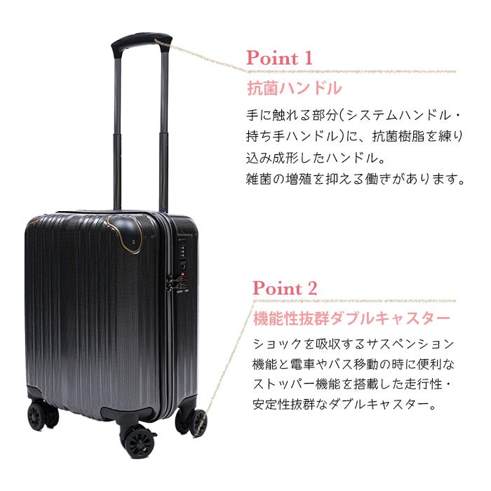 【色:レッド】[ワイズリー] スーツケース 超軽量 ショック吸収・ストッパー機能 ワイズリー wise:ly ワイズリー スーツケース 機内持ち込み Sサイズ