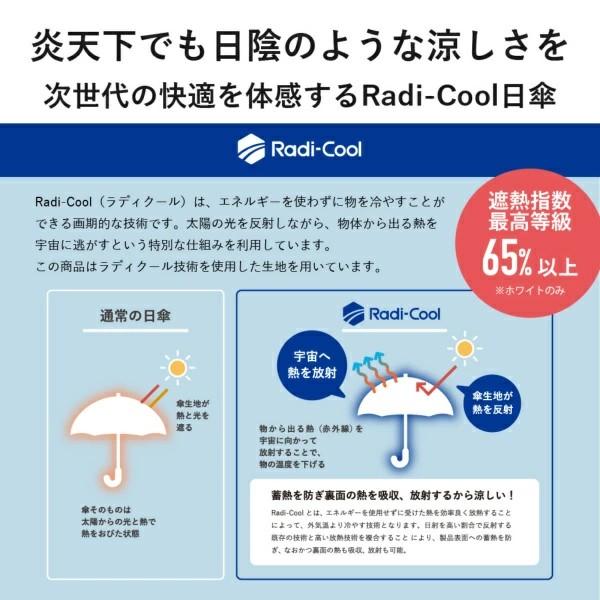 ZEROAND ゼロアンド 傘 放熱 冷却 晴雨兼用 (LDB-RDC-58PM)  折りたたみ日傘 Radi-cool ラディクール 男女兼用の画像