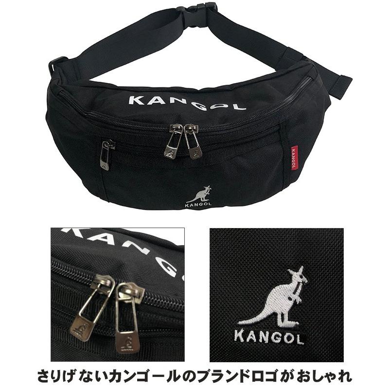 KANGOL（カンゴール） ウェストバッグ ウエストポーチ BOX LOGO 斜め