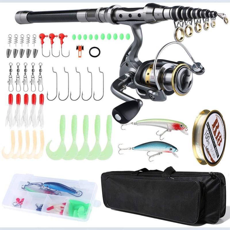 釣りセット 釣り竿セット カーボン製 ロッド スピニングリール コンパクトロッド 初心者 コンパクト 高級感抜群 リール付きロッド 2 1m Addm94 翠の北極星ハイテク生活館 通販 Yahoo ショッピング