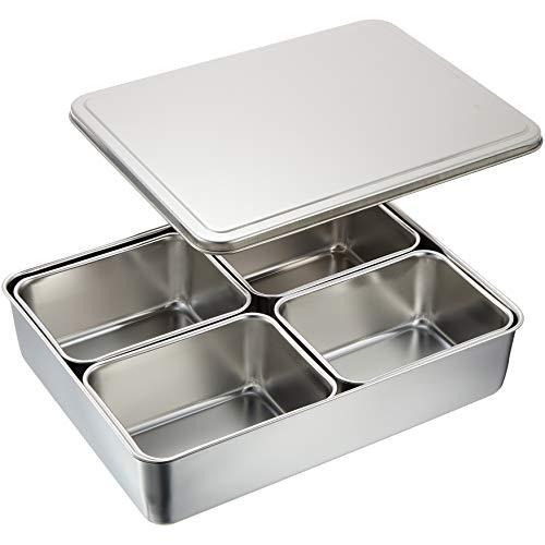 遠藤商事 TKG 調味料薬味入れ 4ヶ入角 幅×奥行×高さ(mm)285×225×60