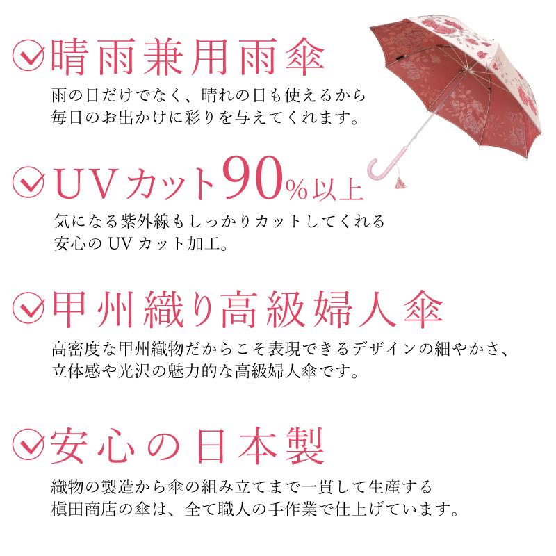 槇田商店 高級婦人用長傘「絵おり」晴雨兼用 日傘 UVカット・防 槇田商店 高級婦人用長傘「絵おり」晴雨兼用 日傘 UVカット・防