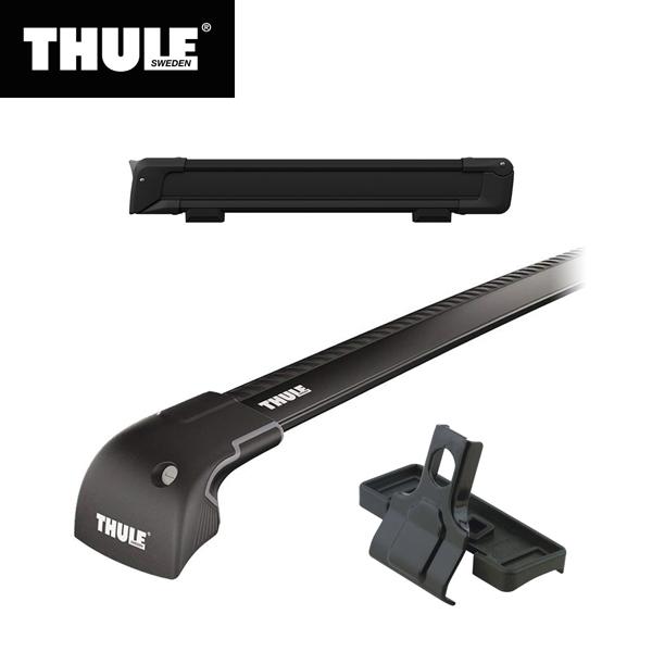 ヴェゼル専用ベースキャリア ウイングバーエッジ9595b キット4067 スキーキャリア Thule スノーパック7324b ダイレクトレール 自動車 50cm幅 ブラック Thule スーリー