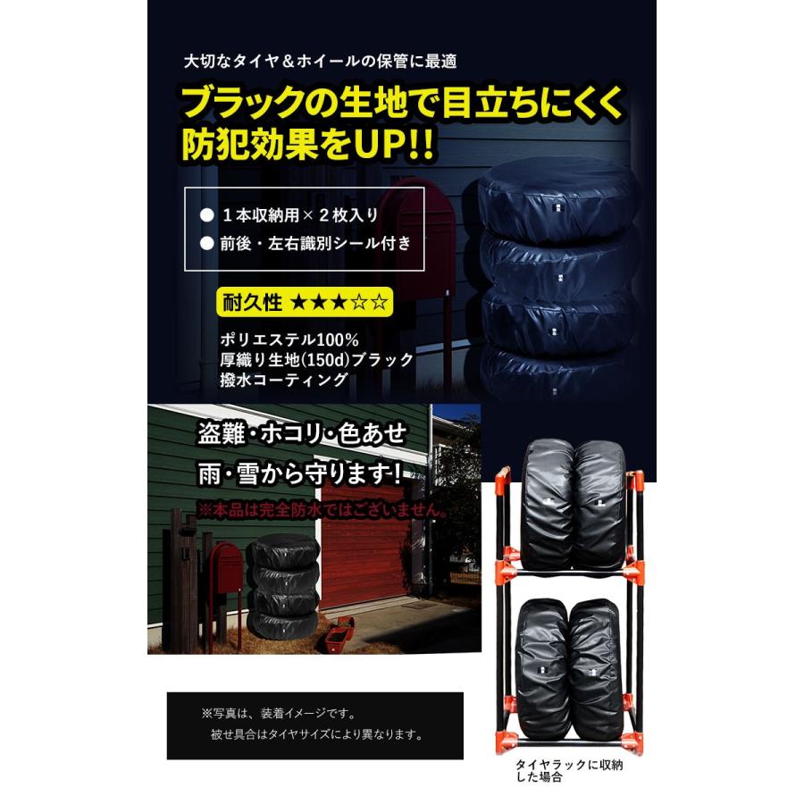 日本製 普通車 タイヤカバー ブラック 1本収納用 2枚入り 2セット Mサイズ Tb 1m タイヤ4本収納セット 撥水コーティング 防犯 識別シール付 アラデン スタイルマーケットyahoo ショップ 通販 Yahoo ショッピング