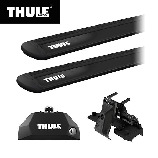 THULE（スーリー） プジョー 5008（ダイレクトルーフレール付き 2017〜）専用ベースキャリアセット フット7106+ウイングバー EVO7113B+キット6040 カーキャリア