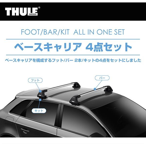 THULE 7104 ルーフレール用 キャリア フット