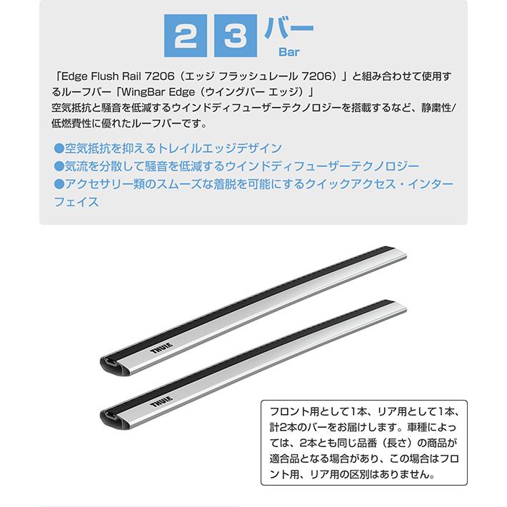 THULE（スーリー） LEXUS NX専用ベースキャリア（フット7206+ウイング