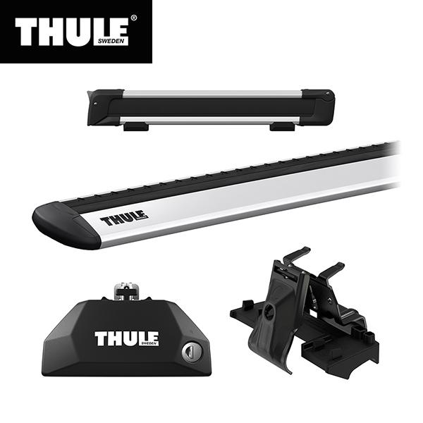 THULE（スーリー） BMW 3シリーズ ツーリング専用ベースキャリア（フット7106+ウイングバー EVO7112+キット6007）+スキーキャリア スノーパック7324 F31