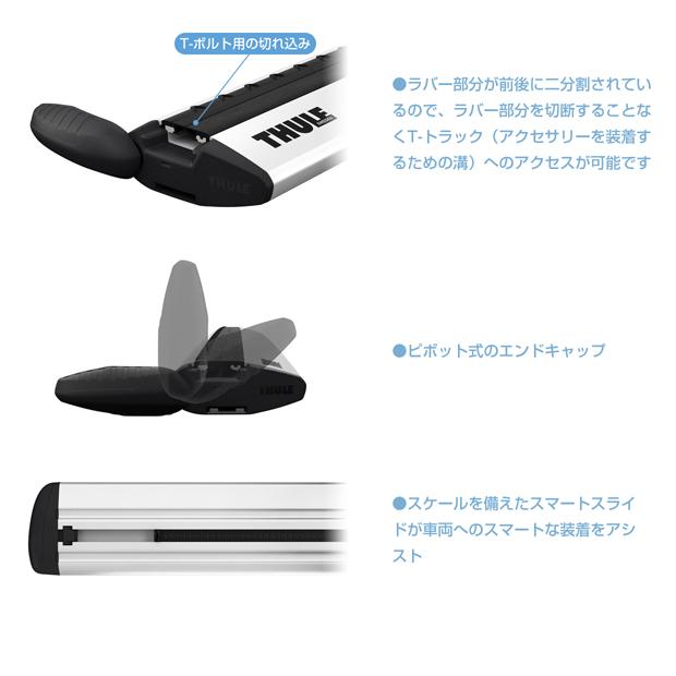 THULE スーリー アテンザワゴン（大屋根軌跡付き添い人 H20/1〜 GH#） 大屋根球歴 2点仕かける フット710410+ウイングバーEVO7112 軍事基地球歴 鉄道車両球歴