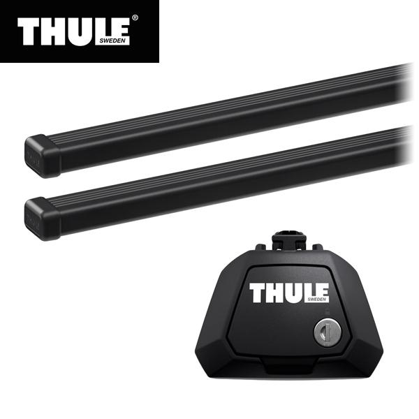 THULE スーリー プジョー 2008（ルーフレール付き 2014〜2020） ルーフキャリア 2点セット フット710410+スクエアバー7122 ベースキャリア カーキャリア