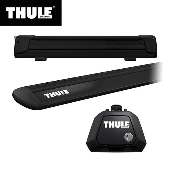 THULE（スーリー） JEEP レネゲード専用ベースキャリア（フット710410+ウイングバー EVO7114B）+スキーキャリア スノーパック エクステンダー7325B 2015〜