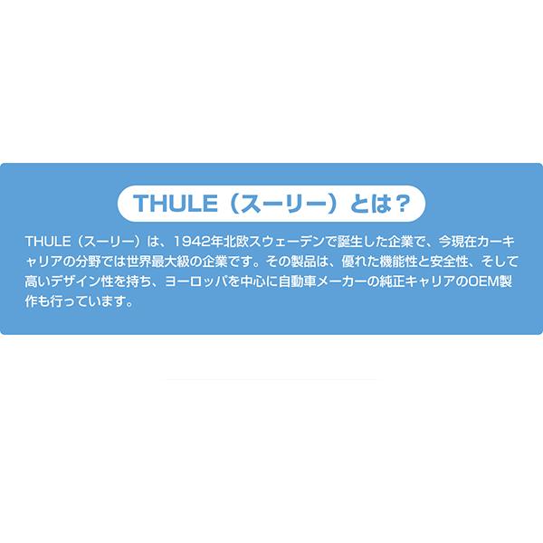 THULE（スーリー） FIAT パンダ（ダイレクトルーフレール付き 2011〜）専用ベースキャリア フット7206+ウイングバーエッジ ブラック 7213B×2本+キット6102｜stylemarket｜03