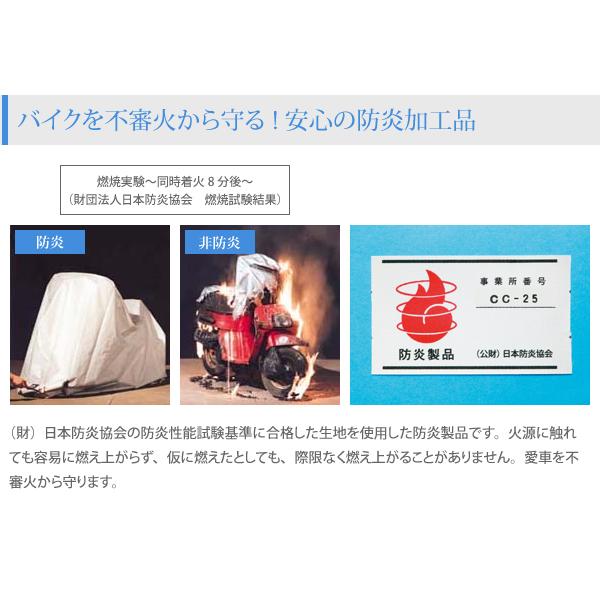 日本製 アラデン オートバイ用ボディーカバー ザ・バイクカバー 防炎 