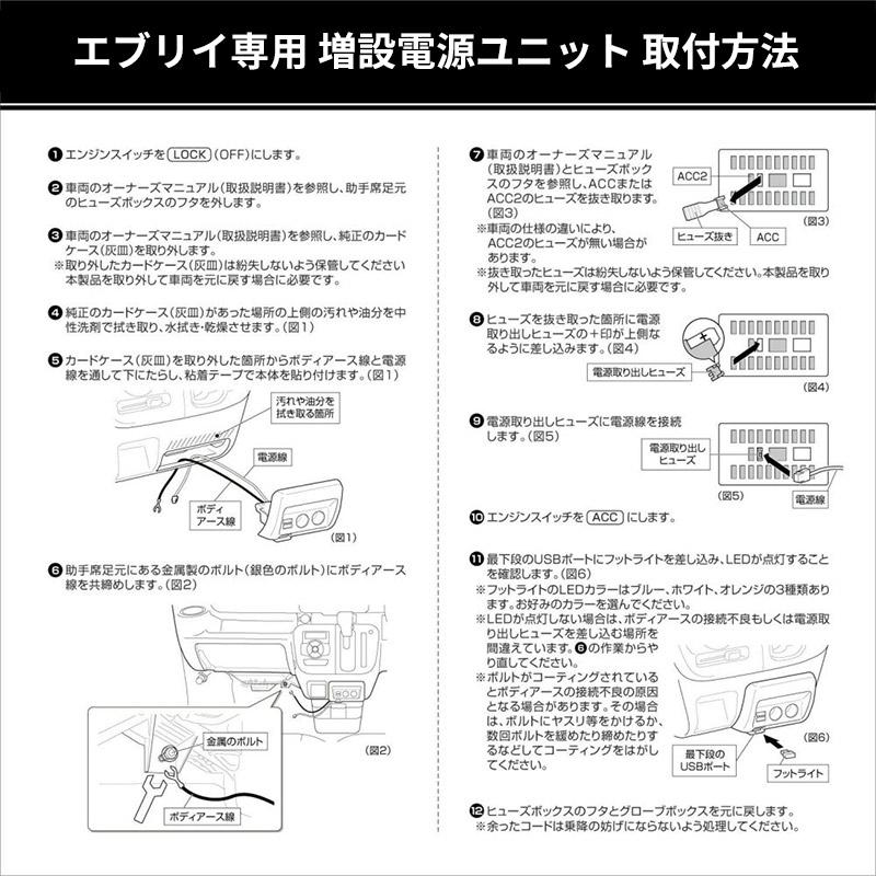 エブリイ DA17V用 増設電源ユニット ブラック NZ585 ソケット