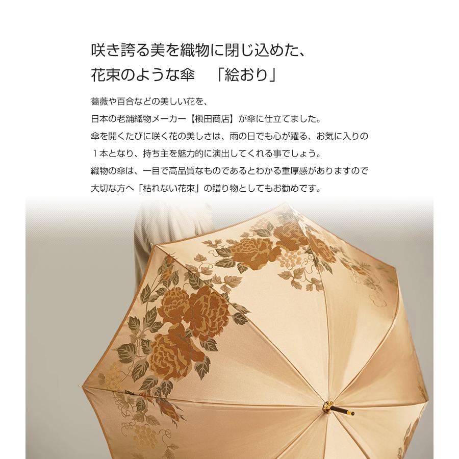 傘 レディース 織物の傘 絵おり 晴雨兼用傘 長傘 日本製 槇田商店 UV