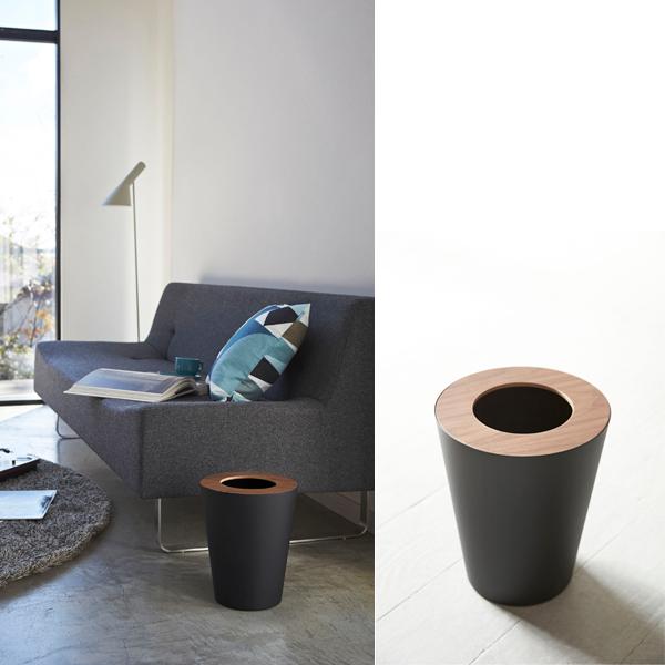 トラッシュカン Rin（リン） 丸型 ゴミ箱 おしゃれ ゴミ袋収納 北欧風 シンプル 天然木 スチール 金属製 ゴミが見えにくい 山崎実業 |  | 04