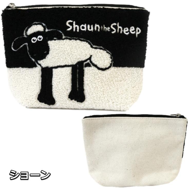 ACCOMMODE ひつじのショーン ポーチ 化粧ポーチ サガラ 相良刺繍 
