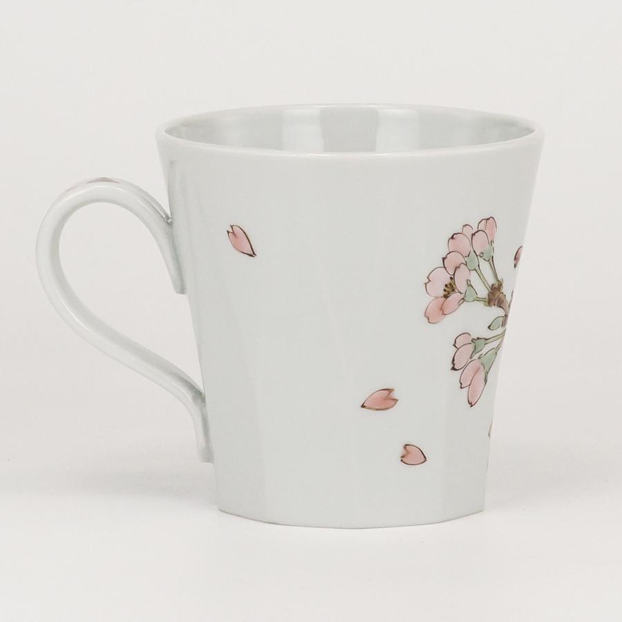 日本の伝統工芸品【九谷焼】マグカップ 桜に目白 山田義明(844-54)_3