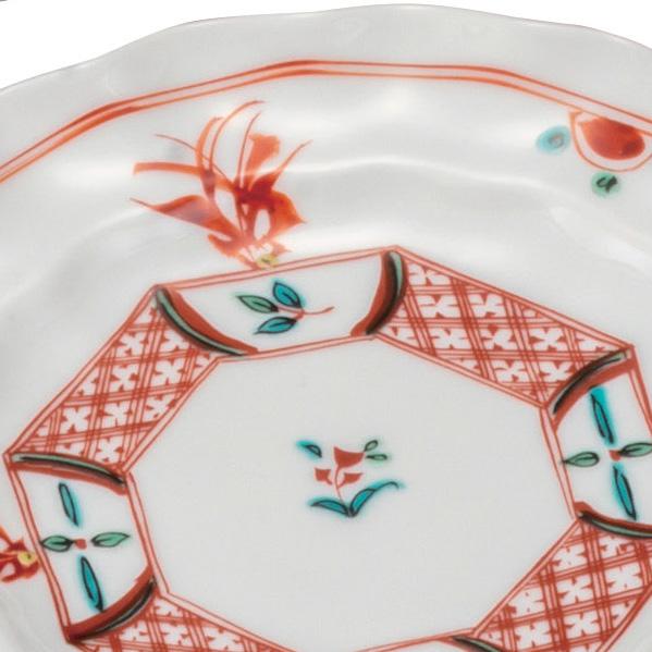 九谷焼 日本の伝統工芸品【九谷焼】 5号皿揃 赤絵 (K9-144) (K8