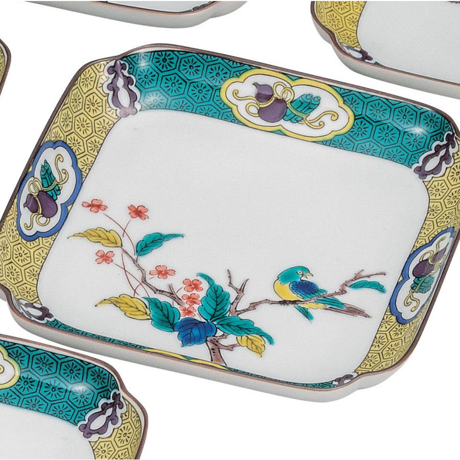 九谷焼 日本の伝統工芸品【九谷焼】 5号皿揃 古九谷絵変り (K9-171