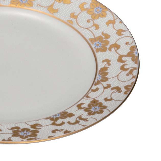 九谷焼 日本の伝統工芸品【九谷焼】 6.5号皿揃 白粒鉄仙 (K8-159