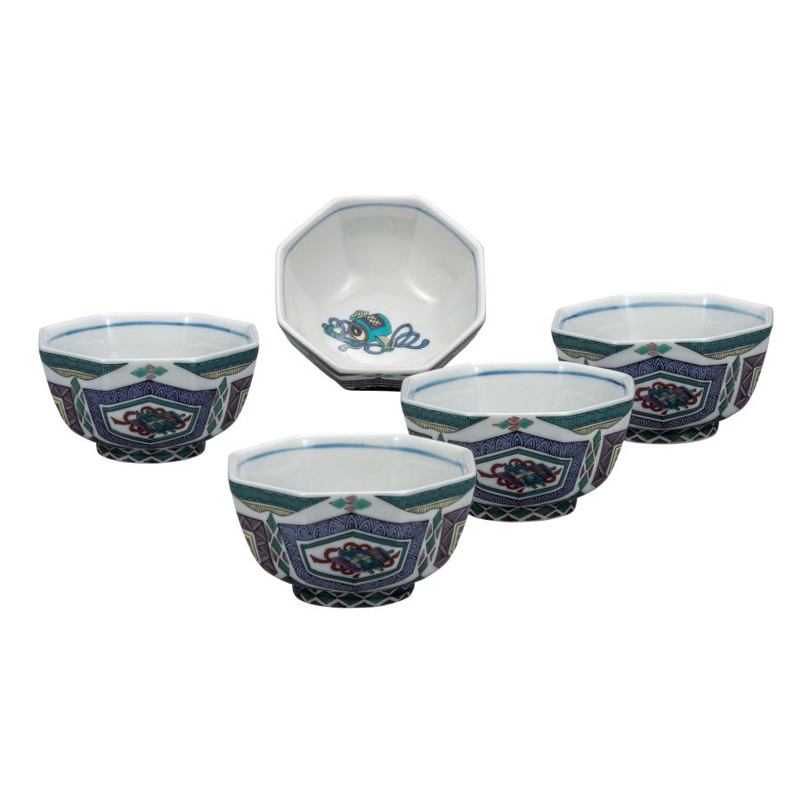 九谷焼き 秀幸九谷九谷焼 4.5号ペア鉢・曲水花 << KOHNOオンラインショップ