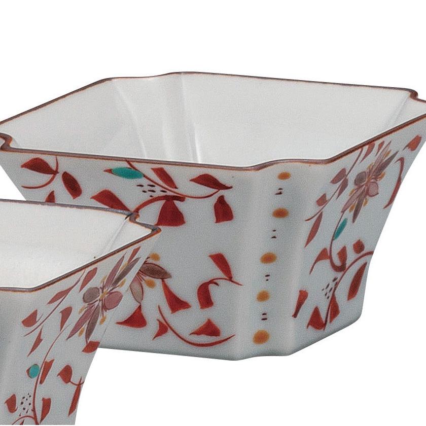 九谷焼 日本の伝統工芸品【九谷焼】 2.5号小鉢揃 花唐草 (K9-233) (K8