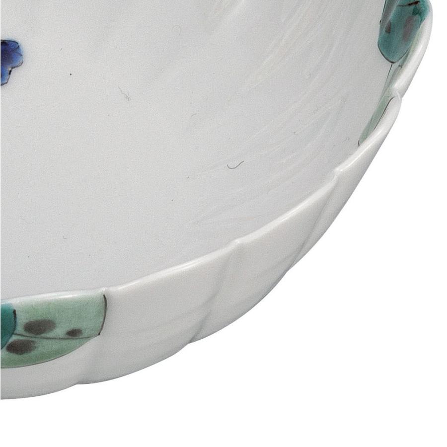九谷焼 日本の伝統工芸品【九谷焼】 5.2号鉢 椿に翡翠 福田良則 (K9