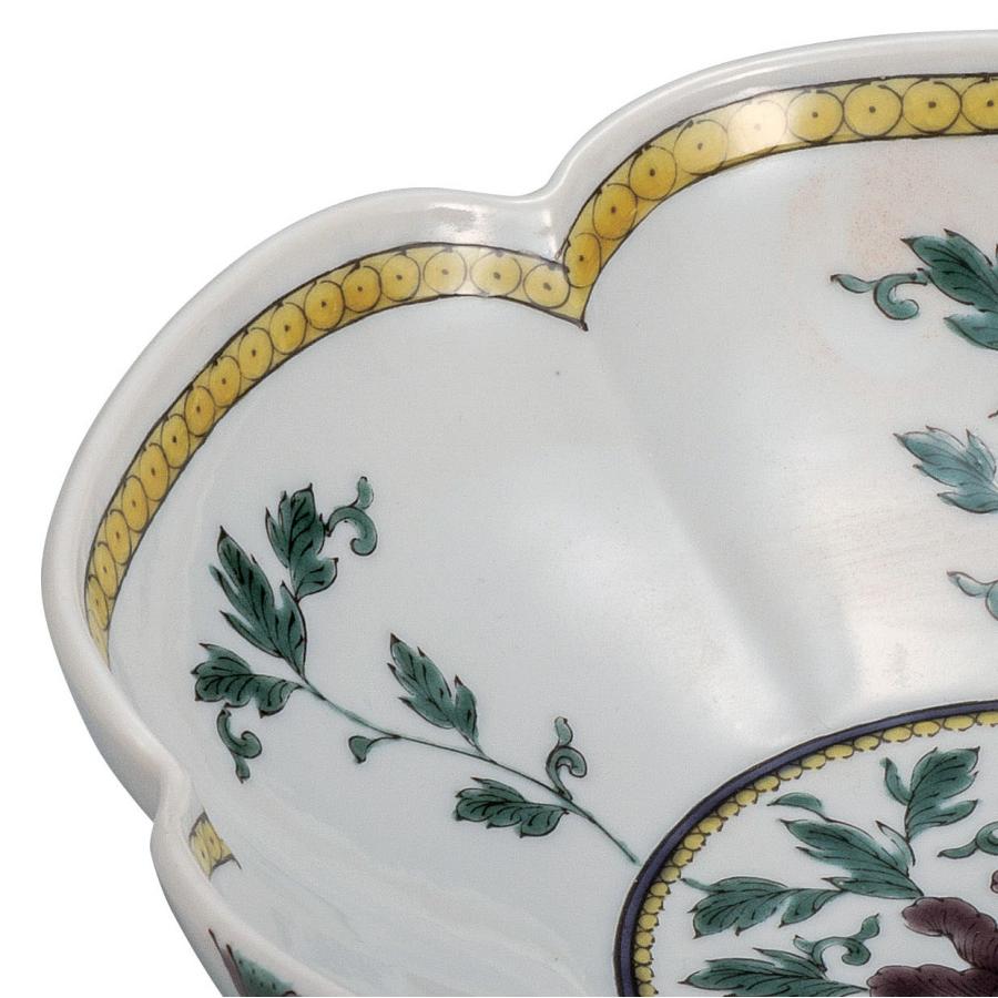 日本の伝統工芸品【九谷焼】 7号鉢 色絵牡丹図  銀泉窯 (K9-328) (K8-307)の画像