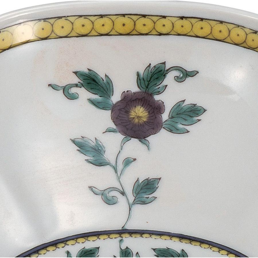日本の伝統工芸品【九谷焼】 7号鉢 色絵牡丹図  銀泉窯 (K9-328) (K8-307)の画像