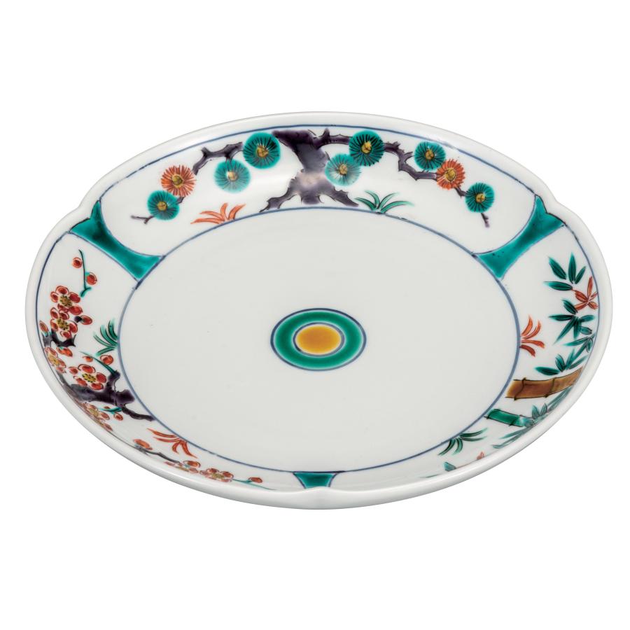 九谷焼 日本の伝統工芸品【九谷焼】 7.5号盛皿 松竹梅 (K8-337