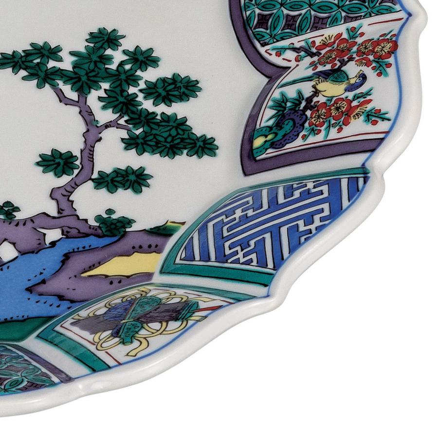 日本の伝統工芸品【九谷焼】 10号盛皿 古九谷   (K9-366) (K8-358)の画像