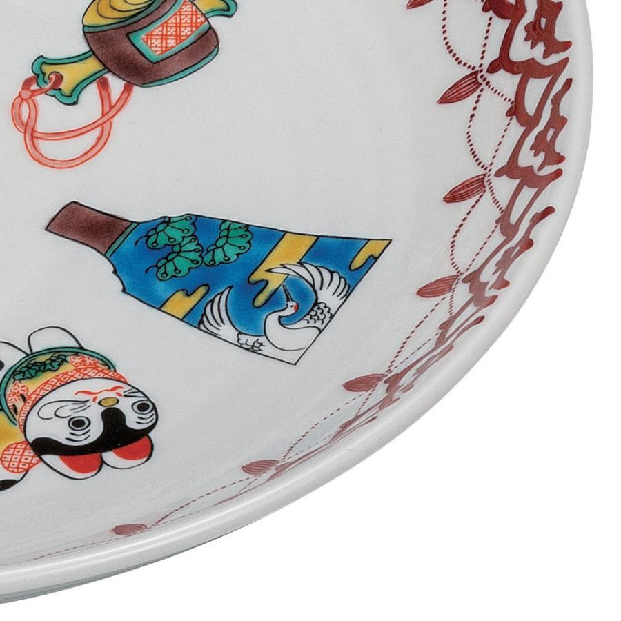 日本の伝統工芸品【九谷焼】 9号盛皿 玩具尽くし  双鳩窯 (K9-365) (K8-360)の画像