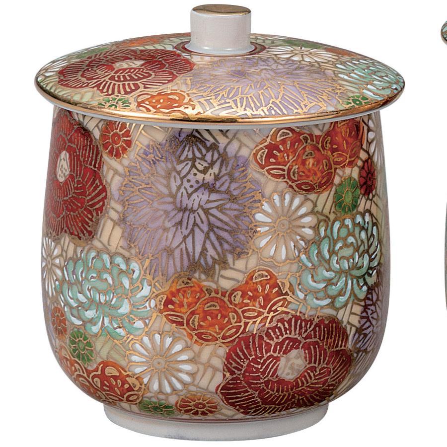 日本の伝統工芸品【九谷焼】 蓋付組湯呑 花詰   (K9-809) (K8-729)_1
