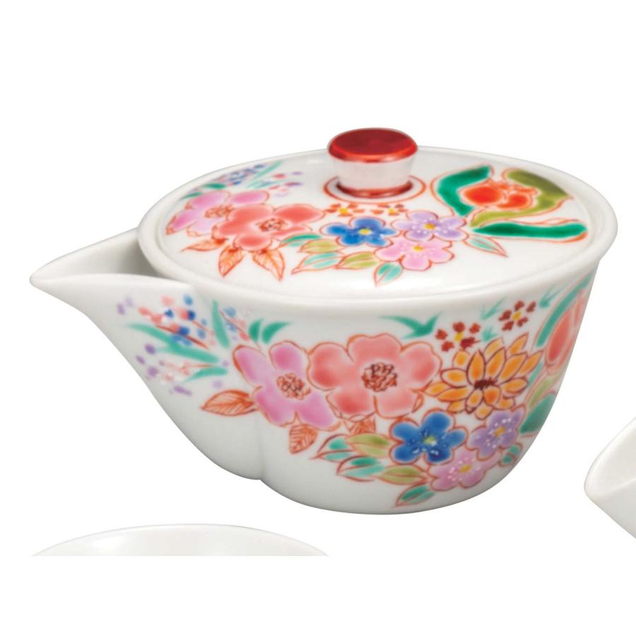 九谷焼 日本の伝統工芸品【九谷焼】 宝瓶揃 色絵花詰 澤田郁美 九谷焼 日本の伝統工芸品【九谷焼】 宝瓶揃 色絵花詰 澤田郁美